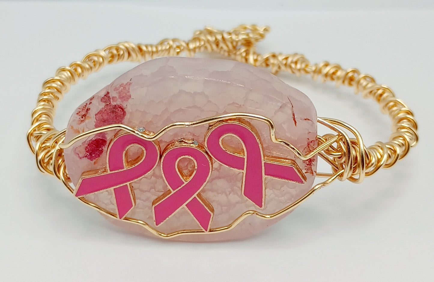 BC AWARENESS: Wire Wrapped Cuff Bracelet