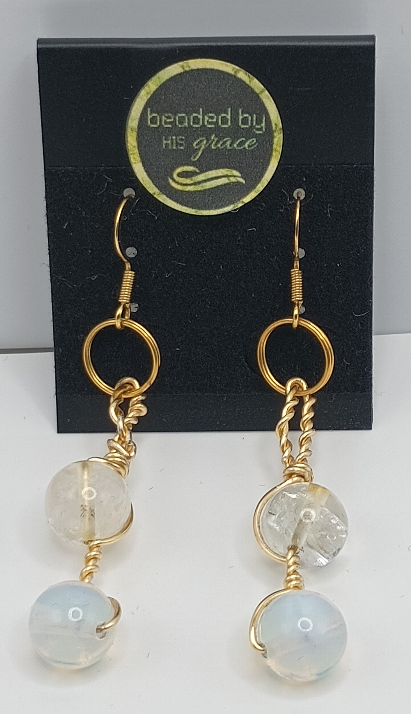 Wire Stone Drop Earringz 5