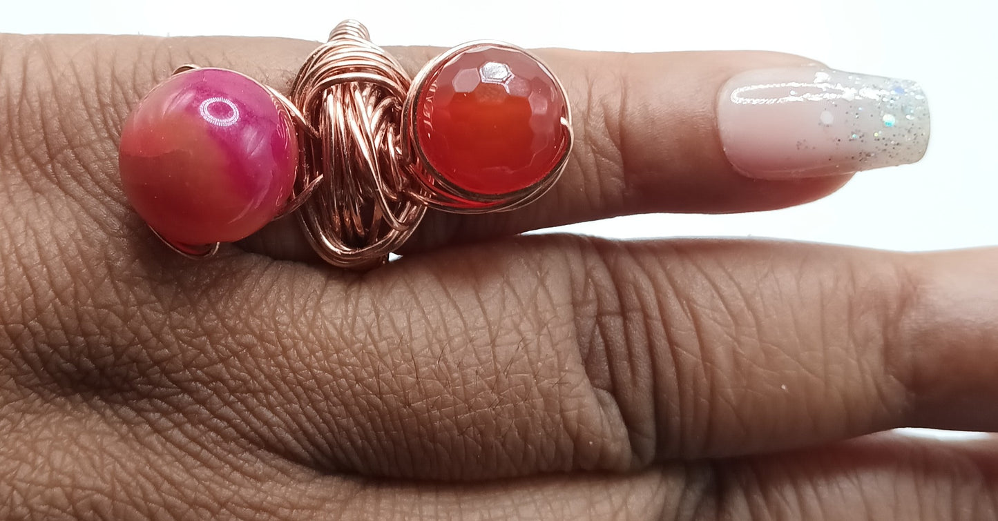 Orange Fire Infinity BOLD Ring