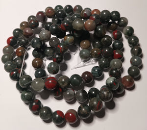 10mm Natural African Bloodstone