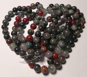 8mm Natural African Bloodstone
