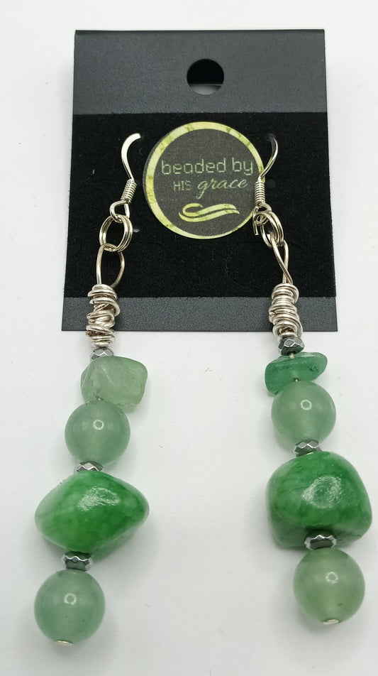 Wire Stone Drop Earringz 7