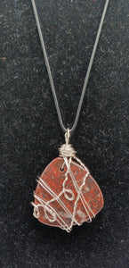 Red Jasper Wire Wrapped Pendant 2