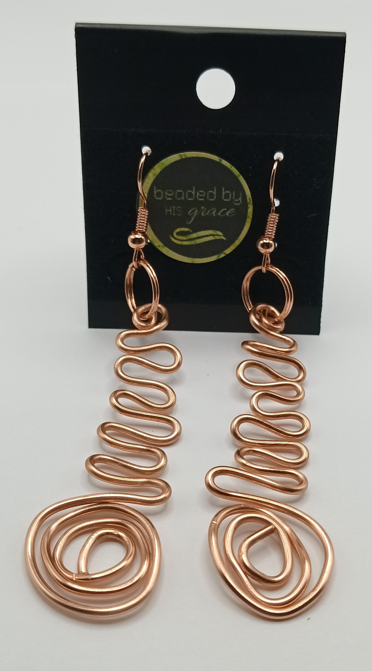 Copper Wire Drop Earringz 2