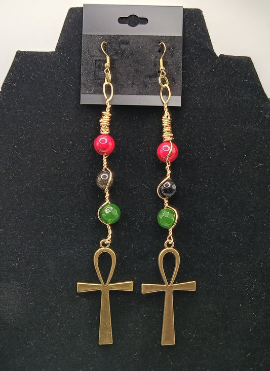 Key To Life Stone Drop Earringz 6