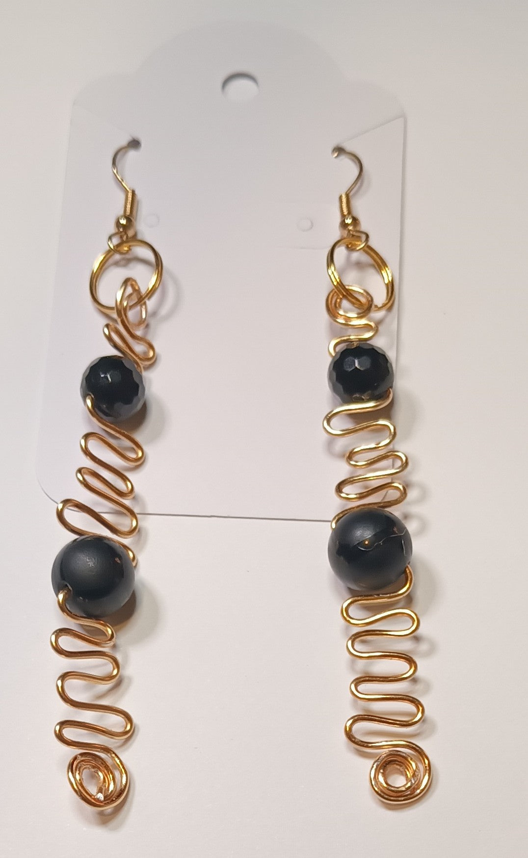 Wire Stone Drop Earringz 2