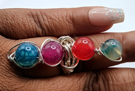 Berry Bubble Yum  Infinity Ring