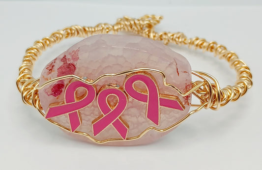 BC AWARENESS: Wire Wrapped Cuff Bracelet