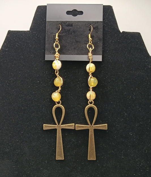 Key To Life Stone Drop Earringz 9