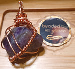 Load image into Gallery viewer, Amethyst &amp; Copper Pendant
