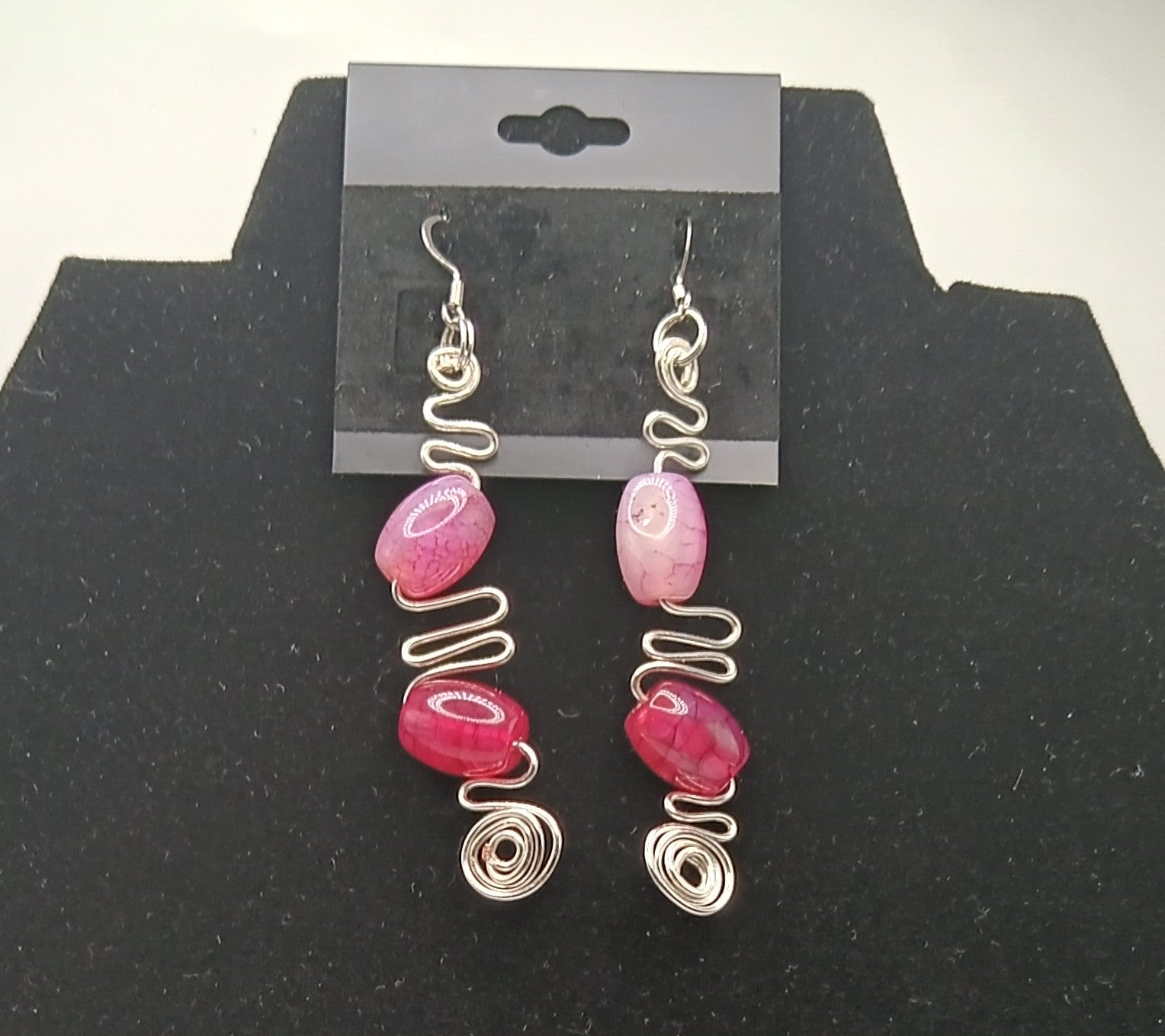 Wire Stone Drop Earringz
