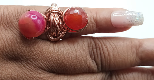 Orange Fire Infinity BOLD Ring