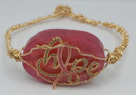 BC AWARENESS Wire Wrapped Cuff Bracelet 2