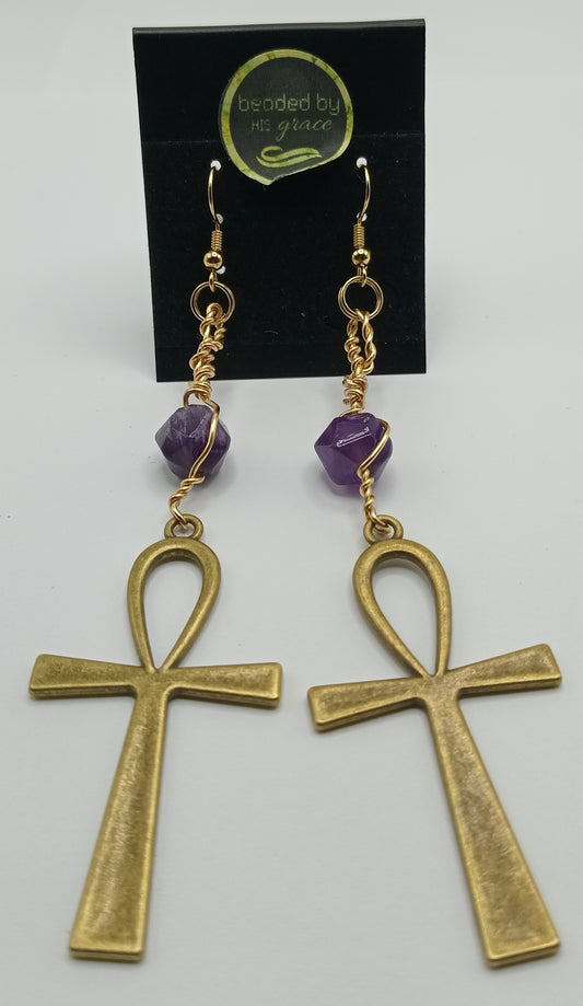 Key To Life Stone Drop Earringz 12