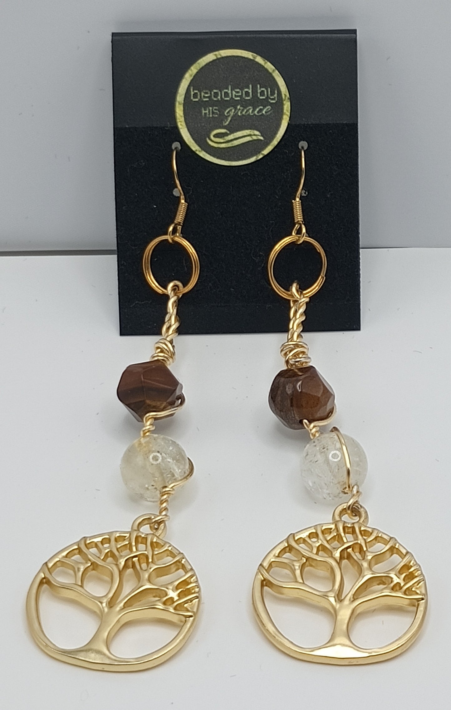 Wire Stone Drop Earringz 4