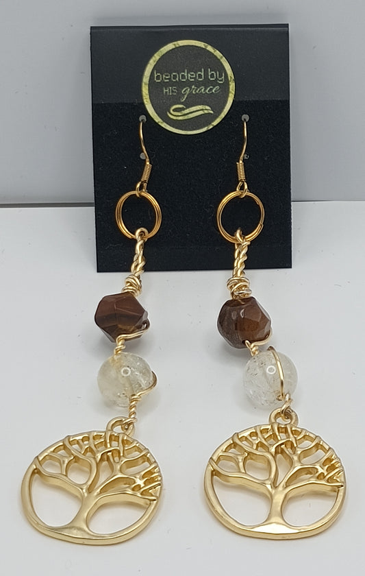 Wire Stone Drop Earringz 4