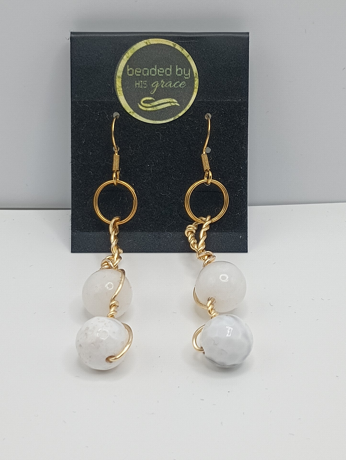 Wire Stone Drop Earringz 3