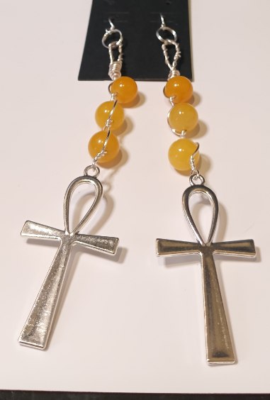 Key To Life Stone Drop Earringz 9