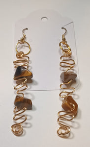 Wire Stone Drop Earringz 4