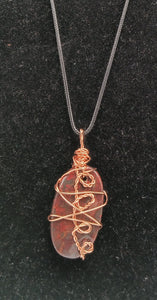 Red Jasper Wire Wrapped Pendant