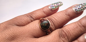 Tibetan Agate Single Stone Ring