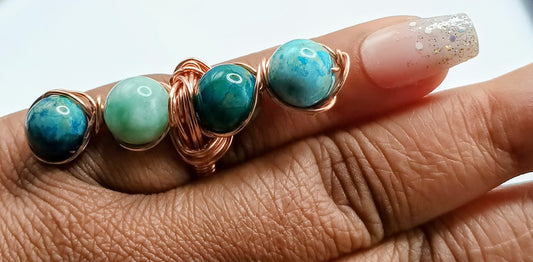 Green Goddess Infinity Ring