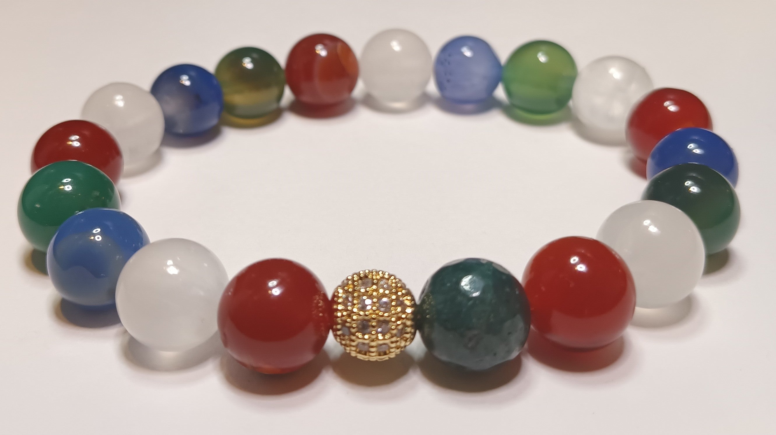 10mm Single Gemstone and Crystal Bracelets