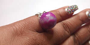 Fushia Single Stone Ring