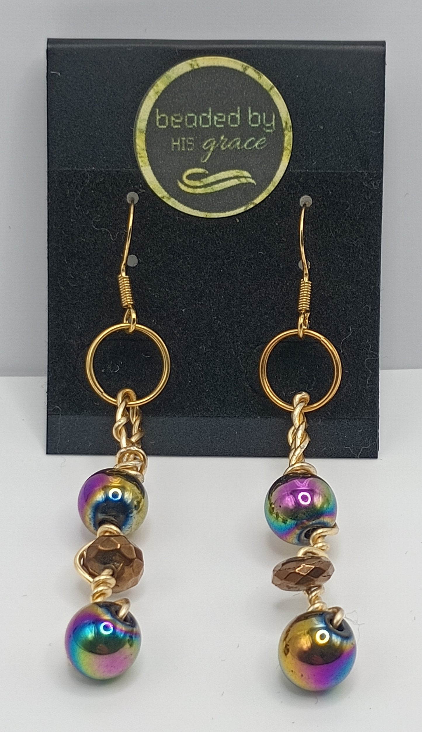 Wire Stone Drop Earringz 2